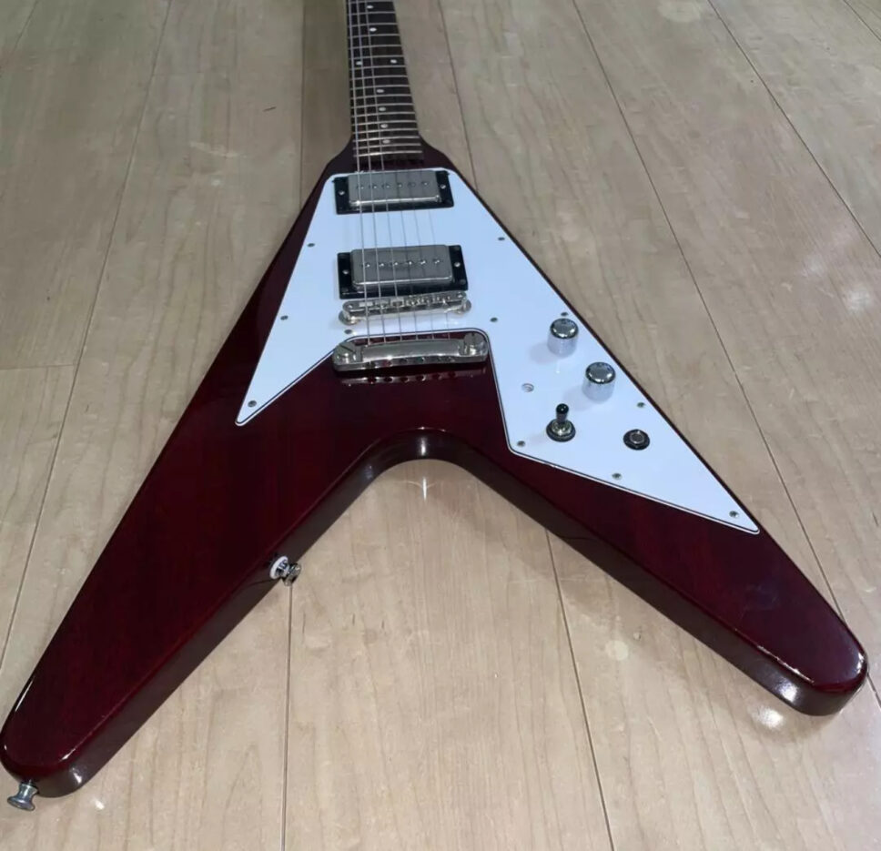 Greco flying v electric guitar gibson truss rod cover