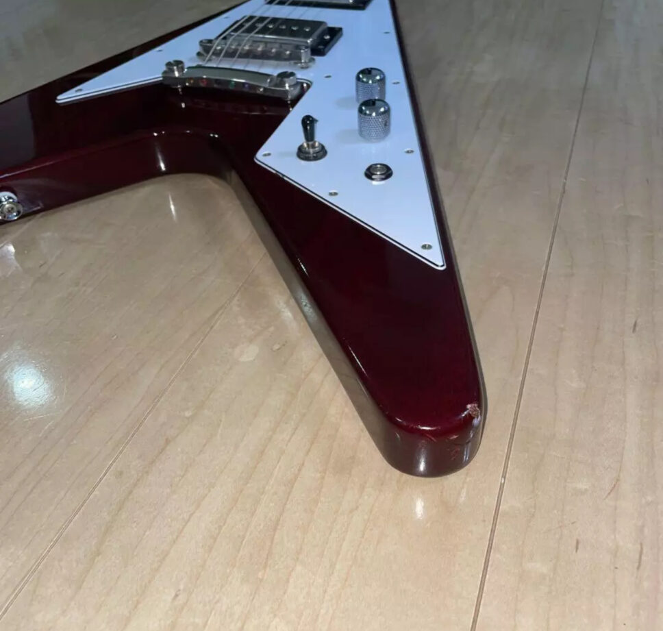 Greco flying v electric guitar gibson truss rod cover