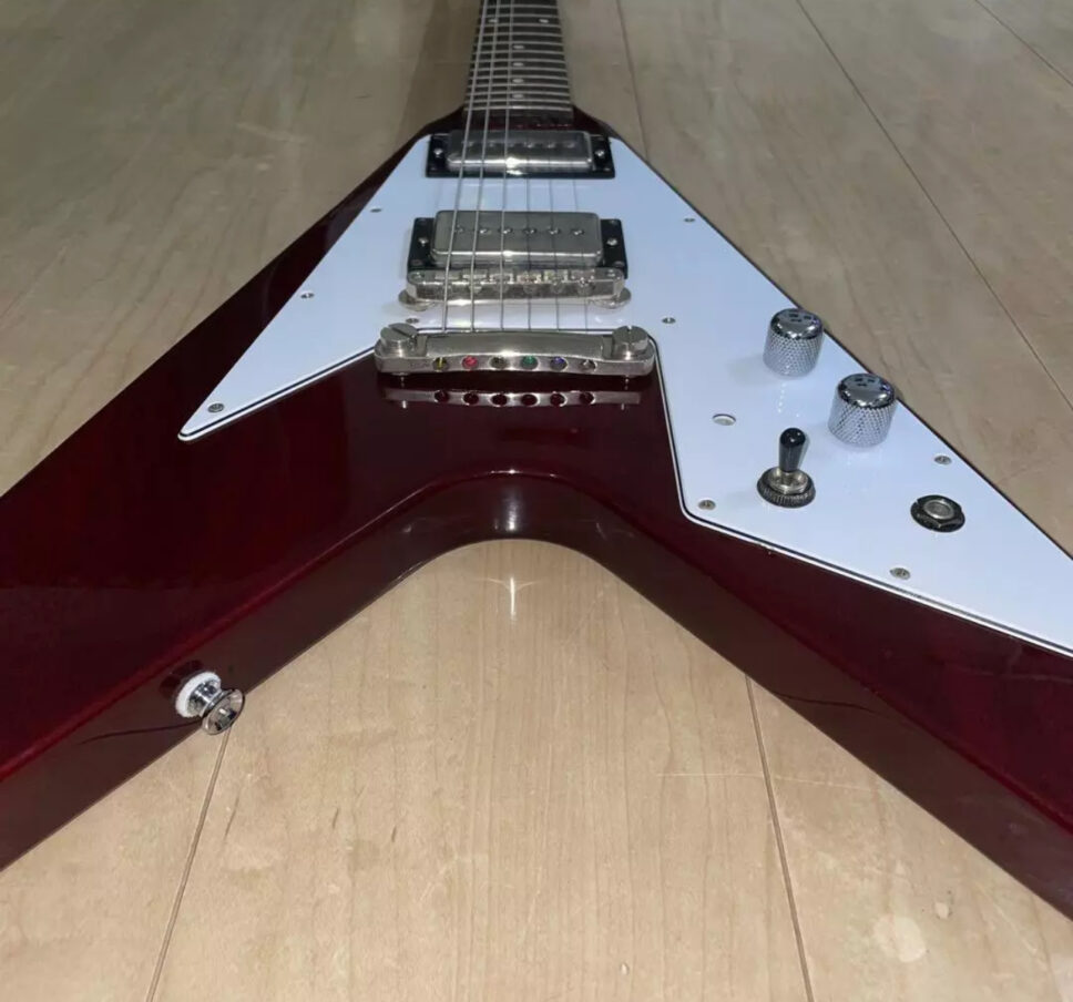 Greco flying v electric guitar gibson truss rod cover