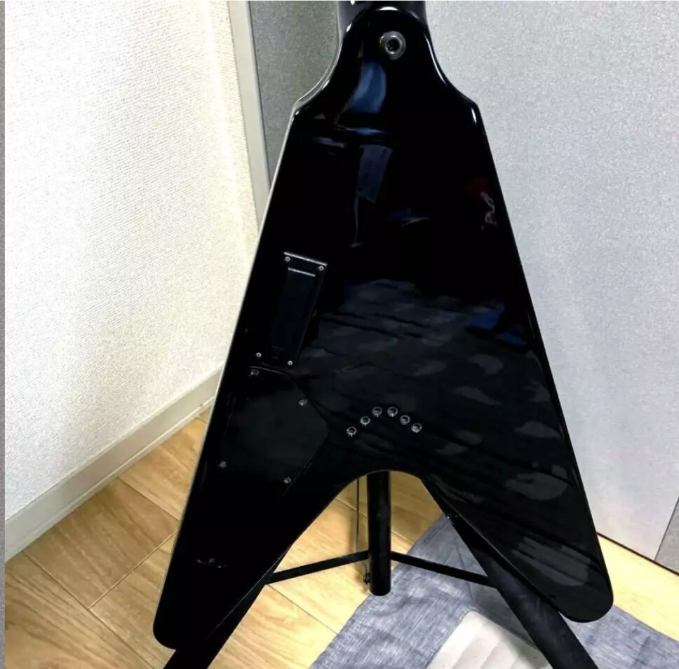DEAN Electric Guitar OLD SKULL V Flying V Black Color Used w