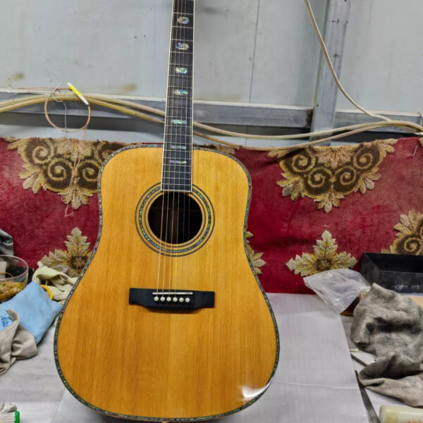 All Solid Wood 41" D Type Solid Cedar Acoustic Guitar Abalon