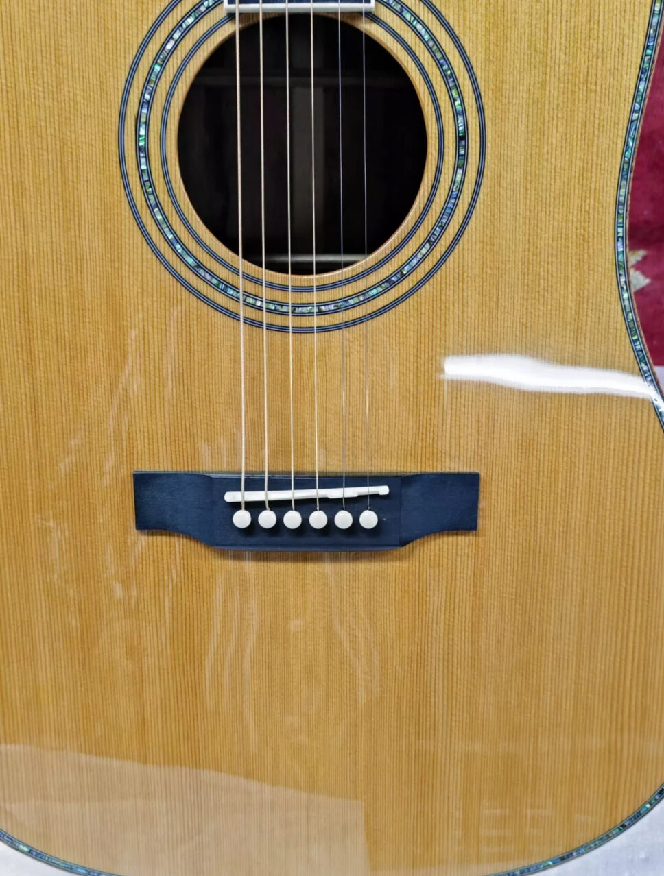 All Solid Wood 41" D Type Solid Cedar Acoustic Guitar Abalon