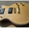 Guitare électrique en bois naturel