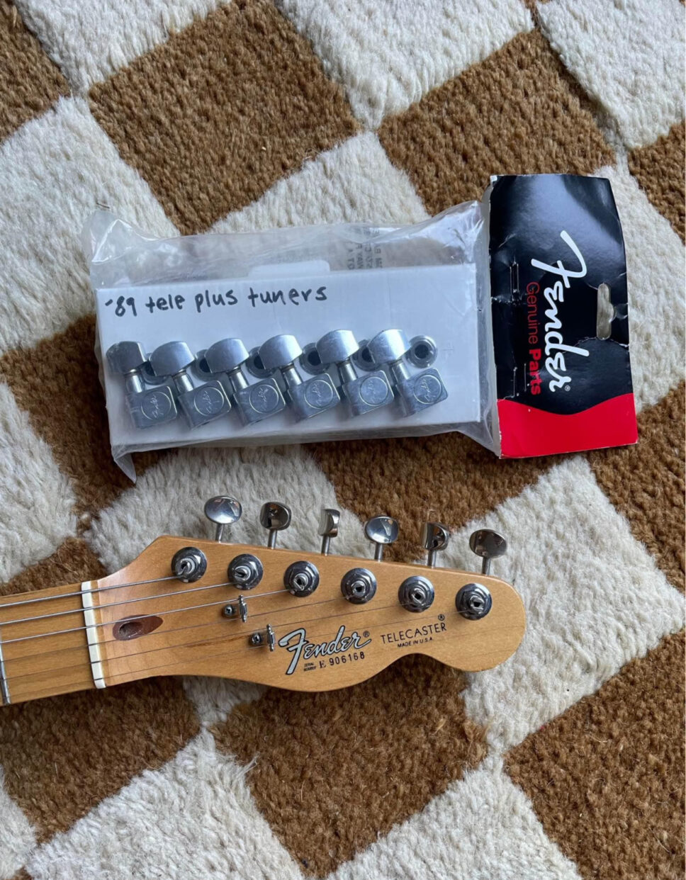 1990 fender telecaster plus natural with original case