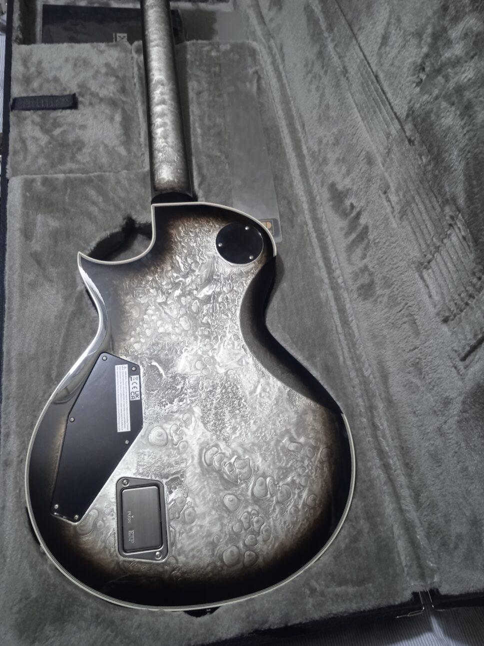 ESP Custom Shop Eclipse CTM Silver Liquid Metal Burst