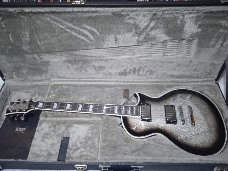 ESP Custom Shop Eclipse CTM Silver Liquid Metal Burst