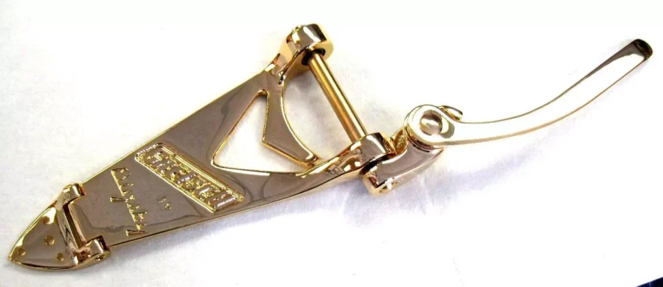 Bigsby® B6G Gold Tremolo Vibrato Tailpiece~Gretsch Logo~New