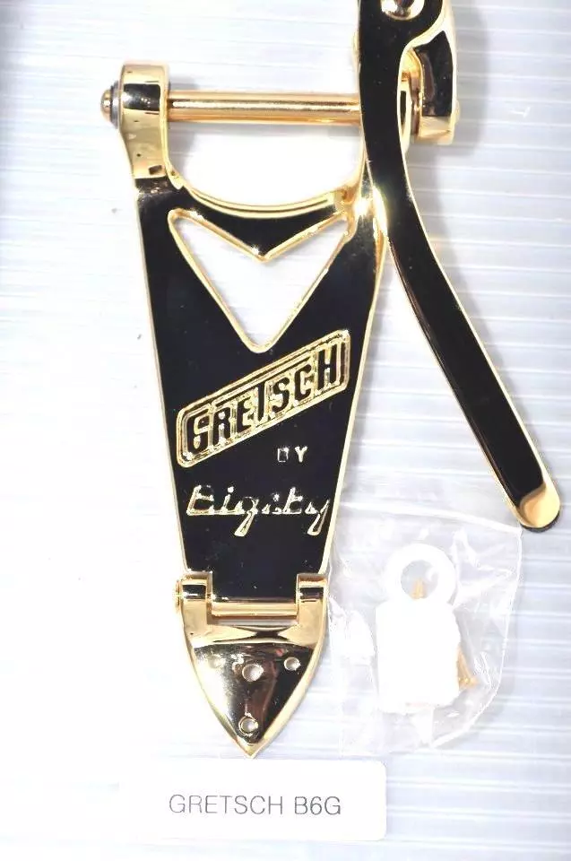 Bigsby® B6G Gold Tremolo Vibrato Tailpiece~Gretsch Logo~New