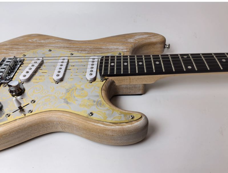 Guitare Électrique 6 Cordes en Bois d'Origine