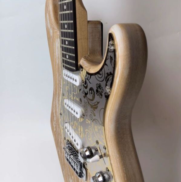 Guitare Électrique 6 Cordes en Bois d'Origine