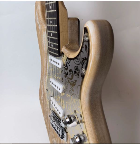 Guitare Électrique 6 Cordes en Bois d'Origine