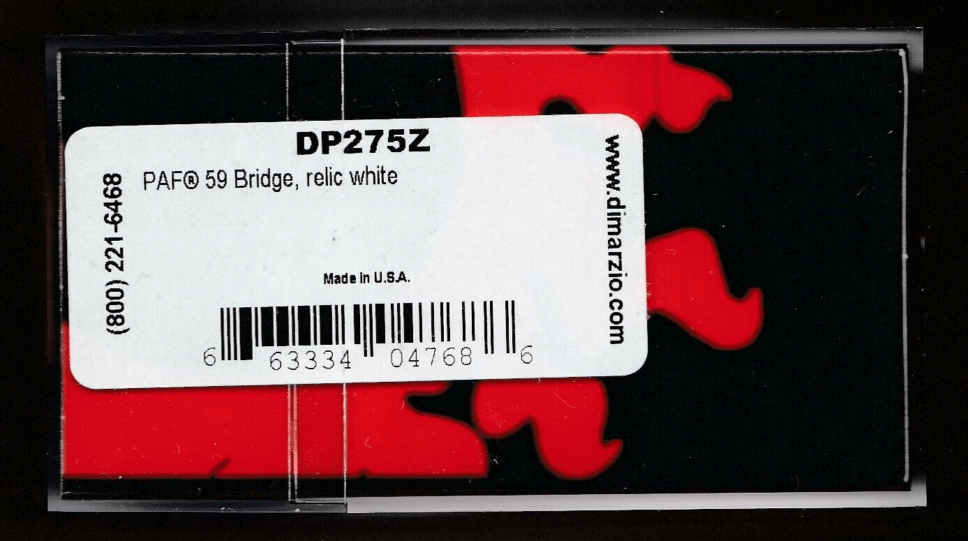 DiMarzio® PAF 59 Bridge/Neck Humbucker Set~Reg Space~New