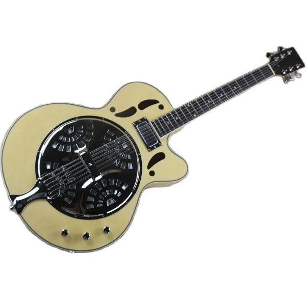 Guitare Électrique Dobro Résonateur Couvert de Métal