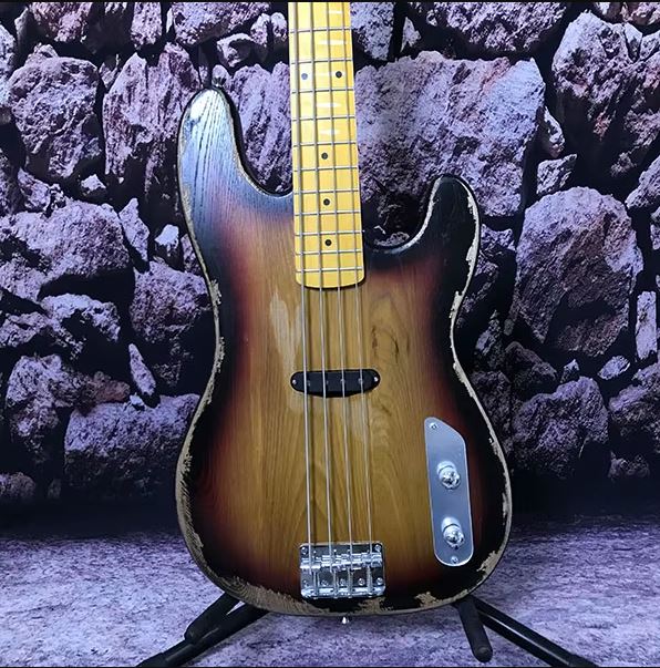 Guitare Basse Électrique Fait à la Main