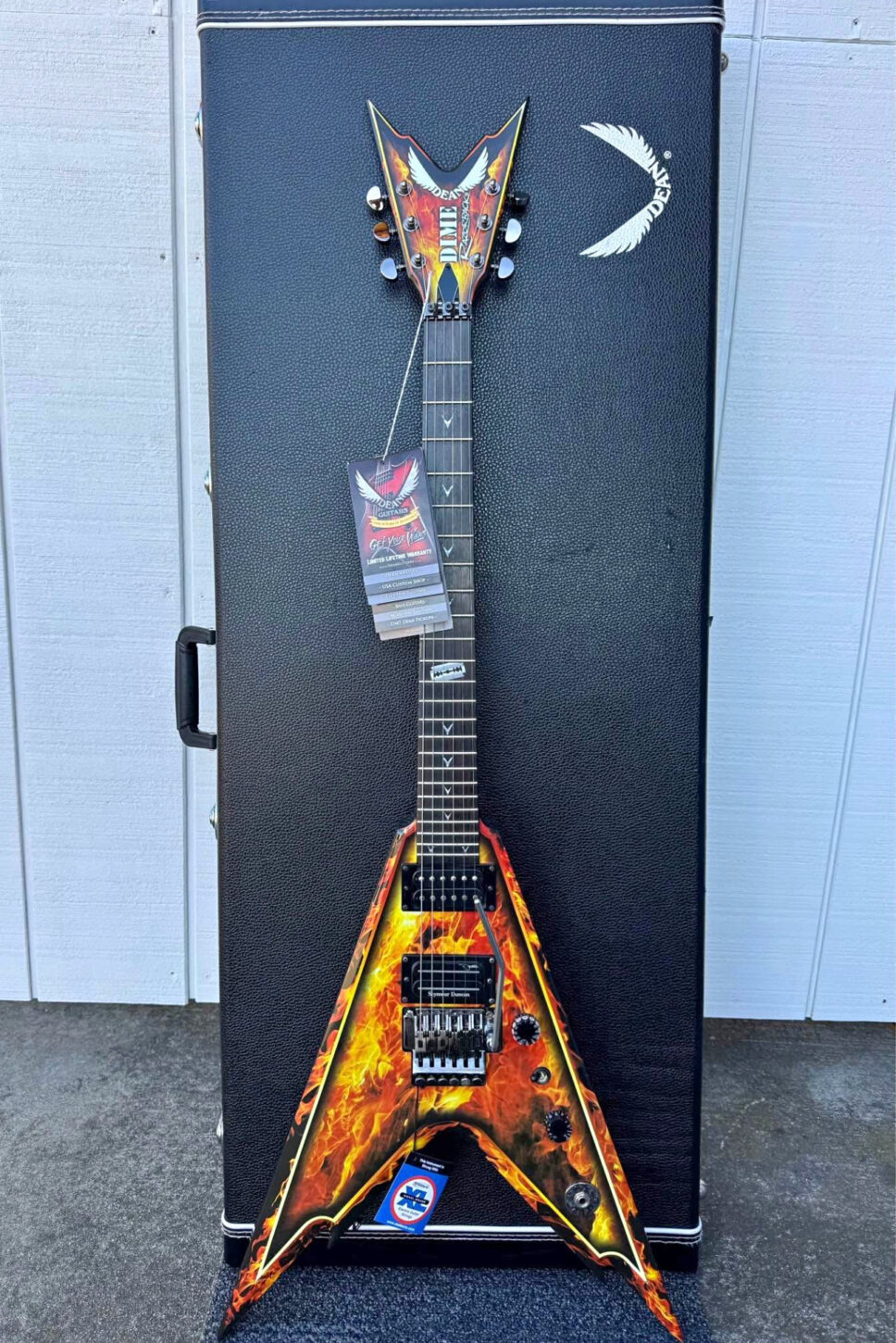 Mint! Dean Razorback V255 Electric Guitar With Original Case