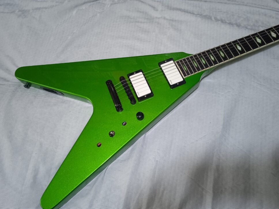 Gibson Flying V EXP Dave Mustaine ATG Alien Tech Green w/EMG