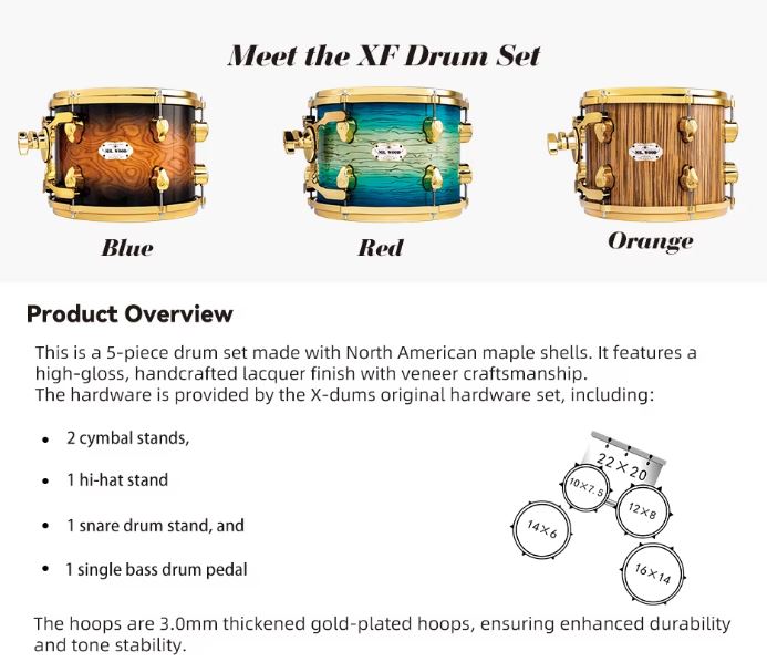Tambour Drums Série XF